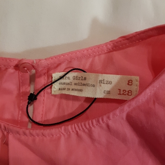 Zara girls size 8 asymmetrical pink blouse - Picture 3 of 3